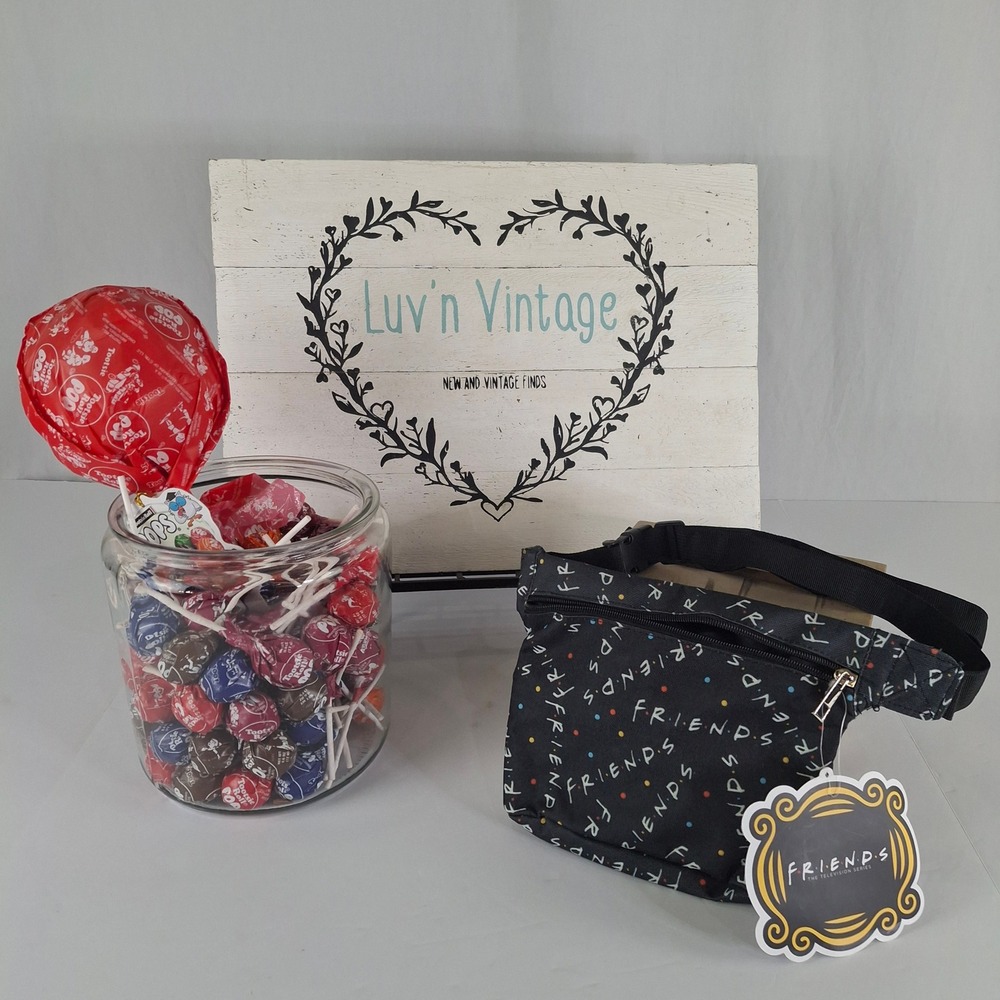 Friends TV Show‎ Fanny Pack CultureFly Black All Over Print Waist Bag New NWT